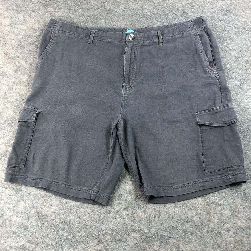 Tommy Bahama Mens Shorts 40 Gray Cargo Pockets Relaxed Mid Rise 9" Inseam Cotton